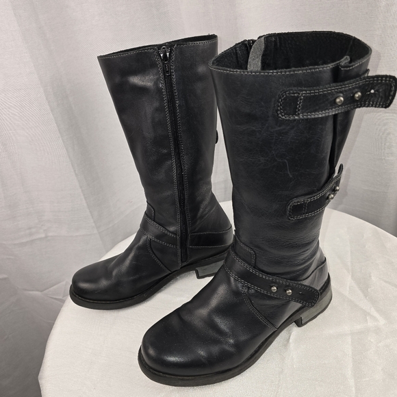 Eric Michael Laguna Black Moto Boots - Picture 4 of 13